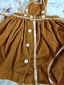 Cute Corduroy Pinafore Dress