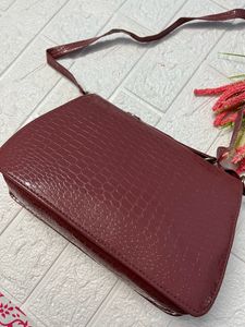Combo of croco and ruskbrown bag