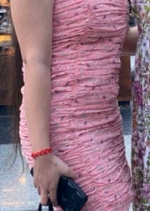 Chic Floral Ruched Strapless Mini Dress