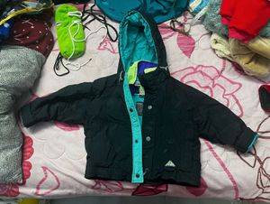 Kids Black Puffer Winter Jacket
