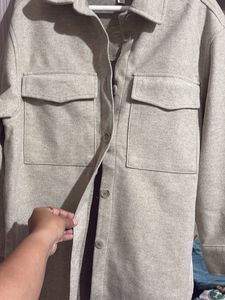 oversized women Shirt Style coat