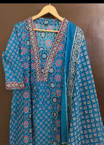 Blue Printed Kurta
