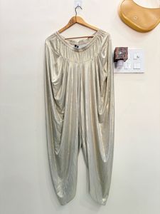 Shimmering Metallic Dhoti Pants