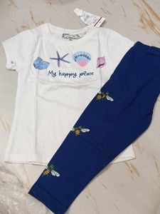 3-4 year Cute Bee &amp; Seashell Outfit Set