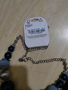 Chunky Blue Beaded Statement Necklace