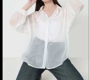 Sheer White Button-Up Shirt