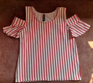 Striped Cold Shoulder Top