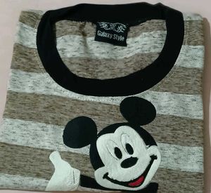 Mickey Mouse Striped Long Sleeve Top