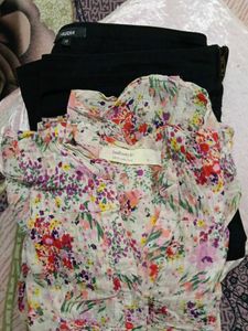 COMBO stylish Black Jeans and Floral Top