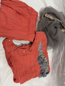 🌸Kurta pant set with dupatta