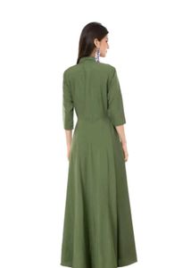 Elegant Olive Green Maxi Dress