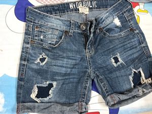 Clmbo of 3 Distressed Denim Shorts