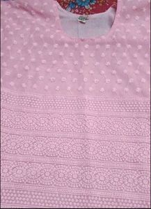Beautiful Pink Chikankari Kurta