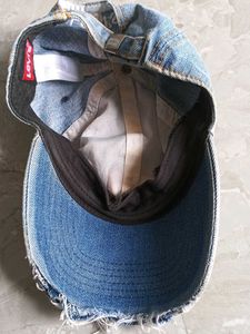 Levi's Denim Distressed Baseball Cap