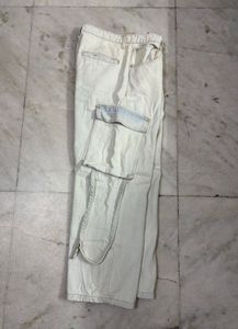 NUON WESTSIDE MEN ICE WASHED CARGO JEANS 32
