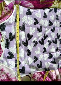 Cute Heart Print Nightdress