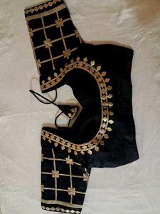 Elegant Black Embroidered Blouse