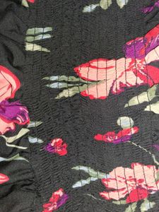 Black Floral Print Dress