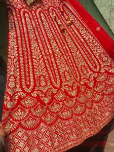 Hot Red Bridal Lahnga|heavy Work