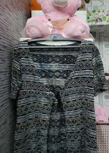 Boho Patterned Short Sleeve Kimono Cardigan