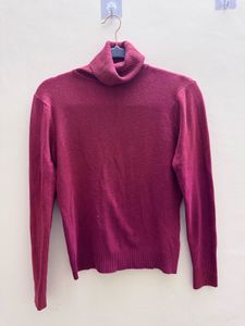 Burgundy Turtleneck Sweater