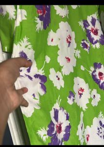new printed kurta with luknowi embroidered pant