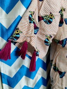 Women's Printed Kurta with Tassels