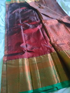 luxurious Coffee brown  &amp; Gold Silk saree