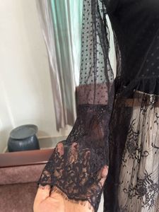 Elegant Black Lace Maxi Dress