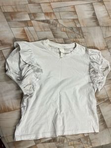 White Puffed Hands T-shirt