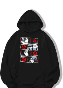 Anime Print Black Hoodie