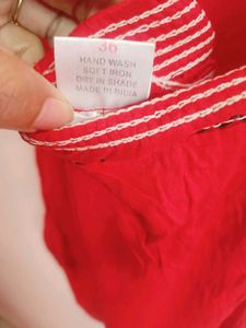 Red Halter Top with Anime Graphic