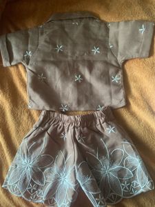 floral shirt and bottoms