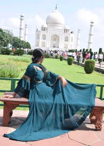 gown with duppata set 💚