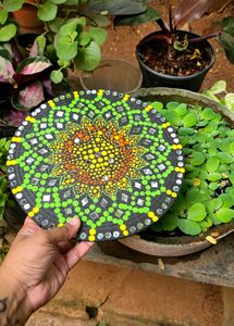 Hand-Painted Mandala Art Piece