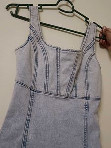 Light Wash Denim Mini Dress