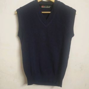 Sleeveless Navy Blue Sweater For Kids