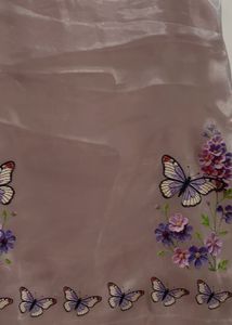 Butterfly Embroidered Dupatta