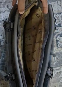 Chic Ruched Grey Handbag