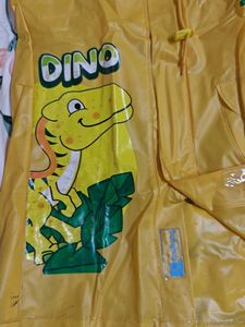 Babyhug Yellow Dino Raincoat for Kids