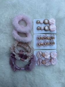 Cute Pink Hair Scrunchie &amp; Hai