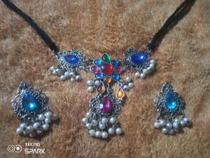 Oxidise Stone Set