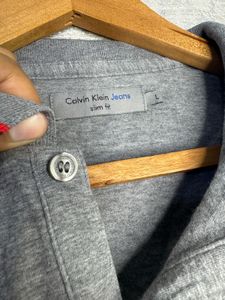Calvin Klein Jeans Grey Polo Shirt