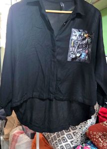 Black plain Shirt