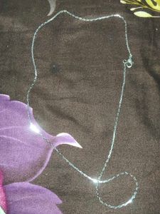 Sparkling Silver Tone Chain Necklace