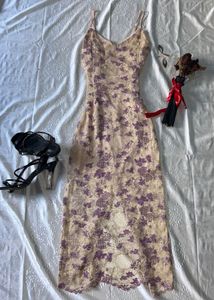 Floral Lace Midi Dress