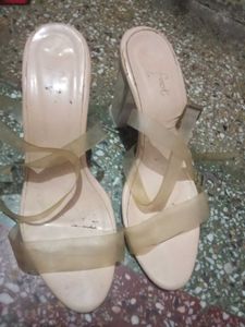 Stylish Clear Strap Heels