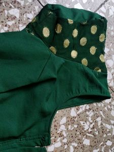 Green &amp; Gold Blouse