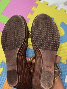 Regal Gold Wedge Sandals