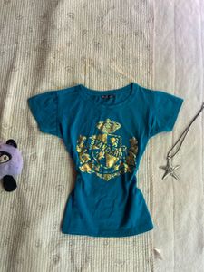 y2k goth fitted top